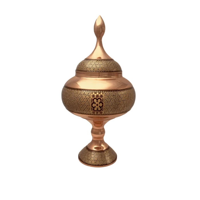 copper vase with lid